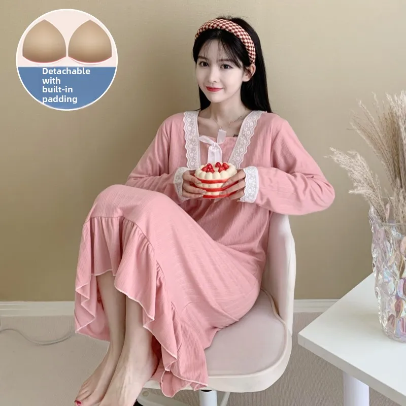 Loose Long Sleeve Cotton Sleep Dress Women's Spring Autumn Pure Cotton plus Size Home Clothes Maternity Wear Comfortable
Loose Long Sleeve Cotton Sleep Dress Women's Spring Autumn Pure Cotton plus Size Home Clothes Maternity Wear Comfortable