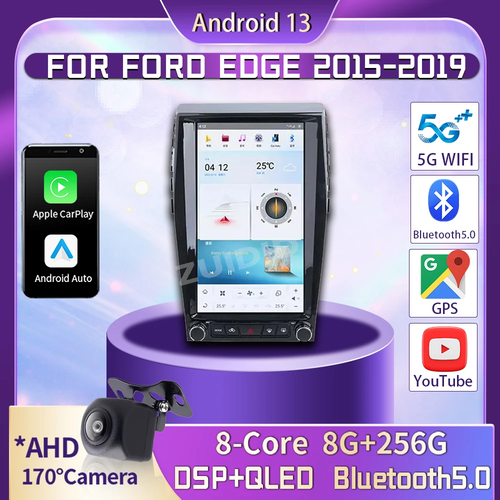 Wireless CarPlay For Ford Edge 2015-2019 Car Radio Multimedia Android14 Auto Tesla Screen Player 4G GPS Navigation Bluetooth 5.0 
Wireless CarPlay For Ford Edge 2015-2019 Car Radio Multimedia Android14 Auto Tesla Screen Player 4G GPS Navigation Bluetooth 5.0