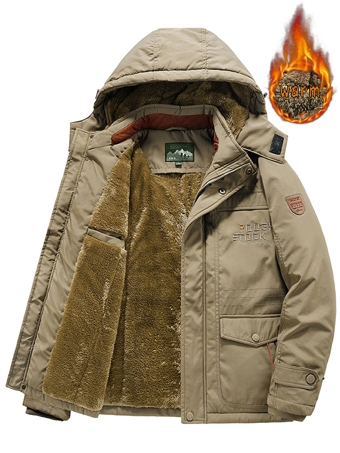 Winter Windproof Fishing Jackets Men Coat Thermal Fishing Clothes Hooded Thicken Hiking Jacket Velvet Windbreaker Fishing Wear
Winter Windproof Fishing Jackets Men Coat Thermal Fishing Clothes Hooded Thicken Hiking Jacket Velvet Windbreaker Fishing Wear
