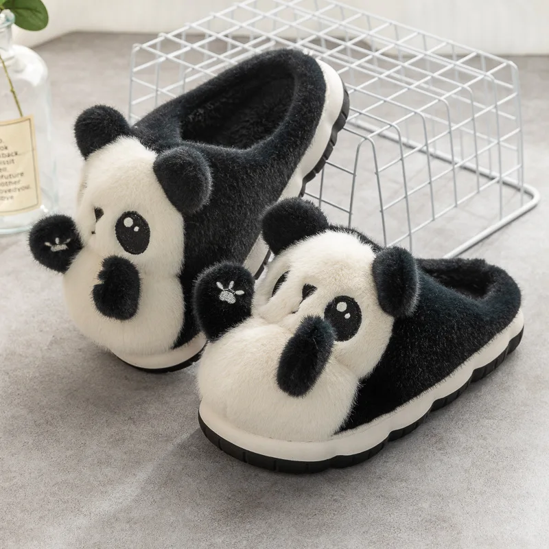 Cuddly panda slippers women new plush mules cloud slipper woman cute furry home shoes men winter fuzzy room animal slipper 44 45
Cuddly panda slippers women new plush mules cloud slipper woman cute furry home shoes men winter fuzzy room animal slipper 44 45