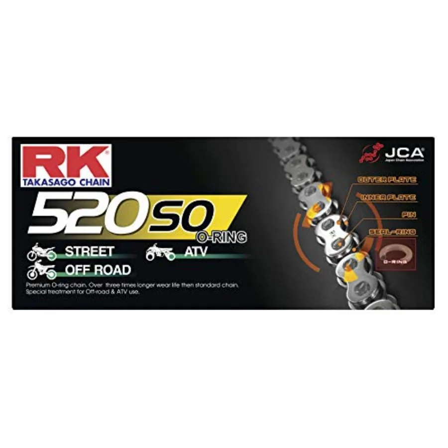 520-SO-106 520 Series 106 Link Traditional Street and Off-Road O-Ring Chain with Connecting Link
520-SO-106 520 Series 106 Link Traditional Street and Off-Road O-Ring Chain with Connecting Link