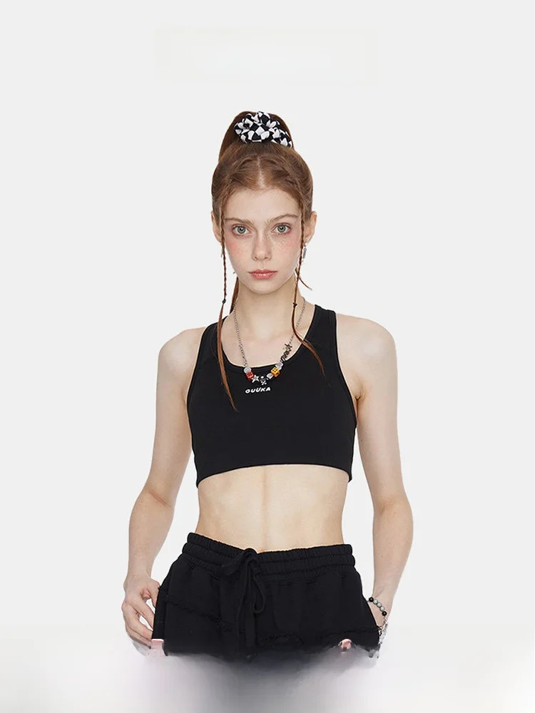 Black Sports Strap Vest Women's Outdoor Fitness Running Yoga Gymnastics Shockproof Slim Fit Underwear Street Style round Neck
Black Sports Strap Vest Women's Outdoor Fitness Running Yoga Gymnastics Shockproof Slim Fit Underwear Street Style round Neck