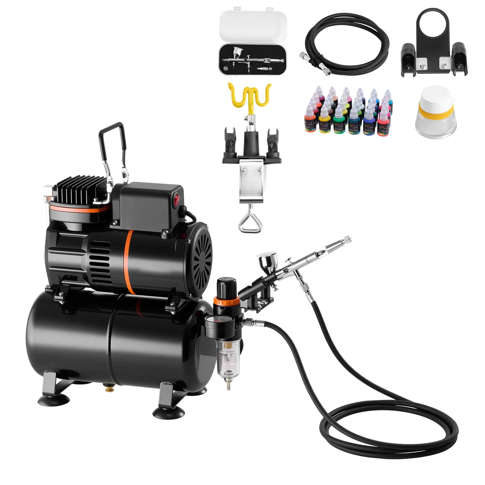 SucceBuy Airbrush Kit Air Brush Kit with Air Compressor and Tank 1 Dual-Action Airbrush with 1 Tip for Cake Decorating Nail Art
SucceBuy Airbrush Kit Air Brush Kit with Air Compressor and Tank 1 Dual-Action Airbrush with 1 Tip for Cake Decorating Nail Art