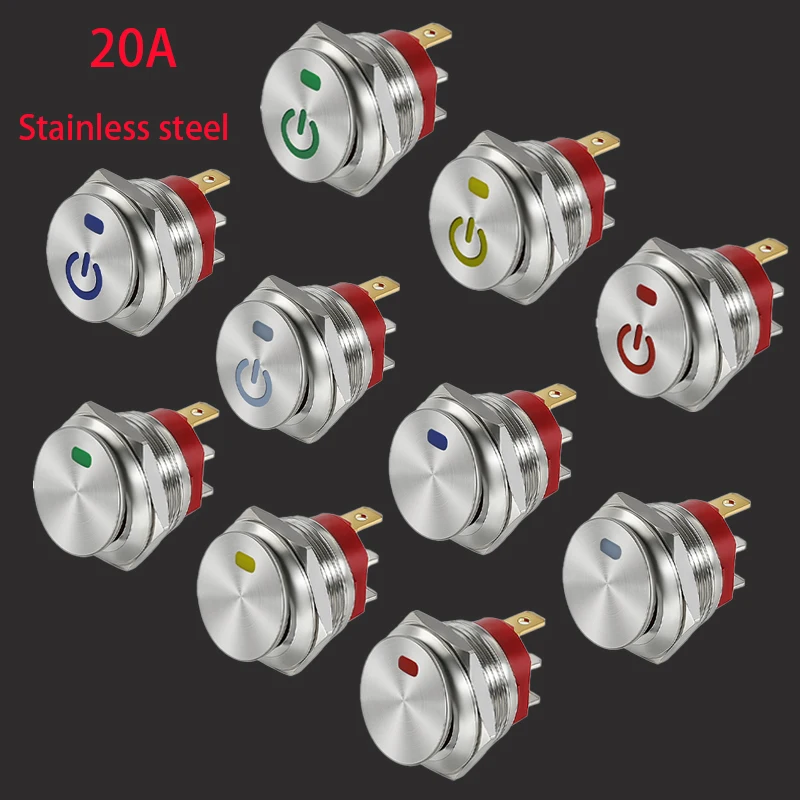 Stainless Steel Metal Rocker Switch 22mm Self-Locking 2-Position ON-OFF 3-Pin 12V/20A 220V/15A Automotive Marine Toggle Switch
Stainless Steel Metal Rocker Switch 22mm Self-Locking 2-Position ON-OFF 3-Pin 12V/20A 220V/15A Automotive Marine Toggle Switch