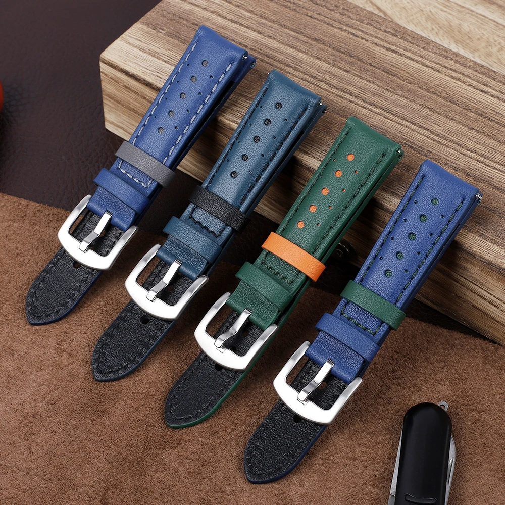 Genuine Leather Watch Band 18mm 20mm 22mm 24mm Porous Breathable Waterproof Cowhide Watch Strap Wristband Replacement for Men
Genuine Leather Watch Band 18mm 20mm 22mm 24mm Porous Breathable Waterproof Cowhide Watch Strap Wristband Replacement for Men