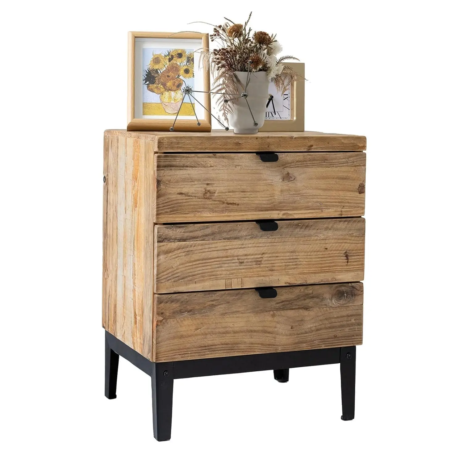 3-Drawer Wood Nightstand Bedside Table Storage Living Room Hallway Natural, Customized
3-Drawer Wood Nightstand Bedside Table Storage Living Room Hallway Natural, Customized
