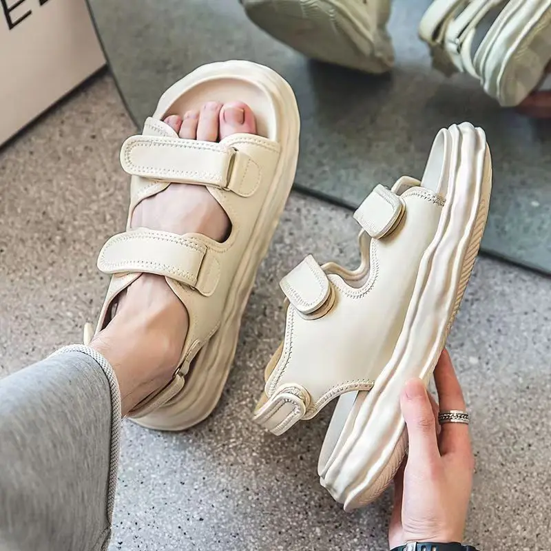 Men Open Toe Velcro Sandals Chunky Thick Sole Summer Beach Slides Casual Outdoor Minimalist Fashion Slippers New
Men Open Toe Velcro Sandals Chunky Thick Sole Summer Beach Slides Casual Outdoor Minimalist Fashion Slippers New