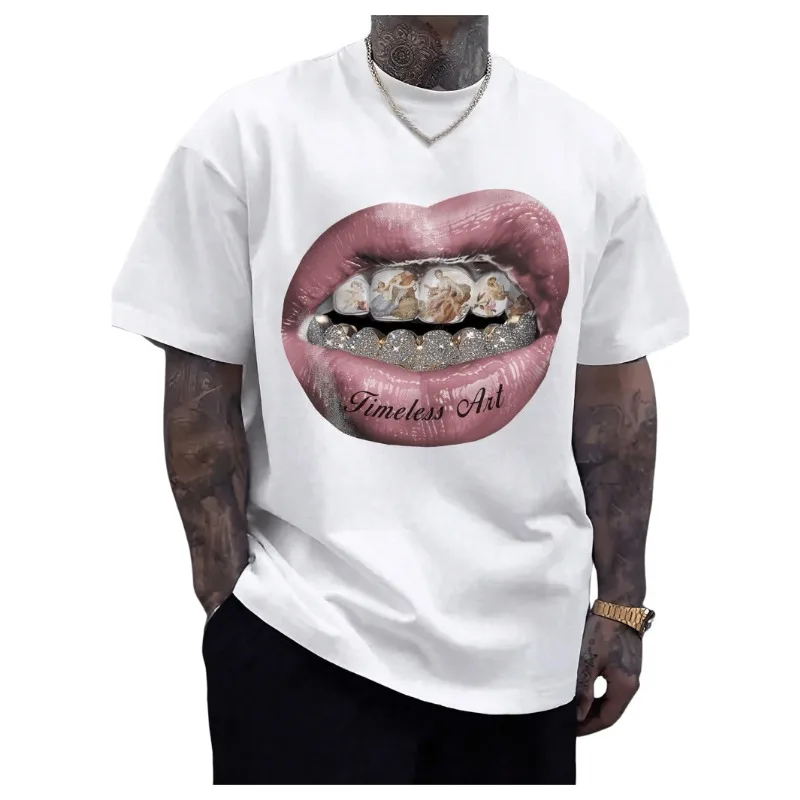 GORGLITTER Men's Lip Pattern Graphic Tees Loose Short Sleeve Crewneck T Shirts Streetwear Top
GORGLITTER Men's Lip Pattern Graphic Tees Loose Short Sleeve Crewneck T Shirts Streetwear Top