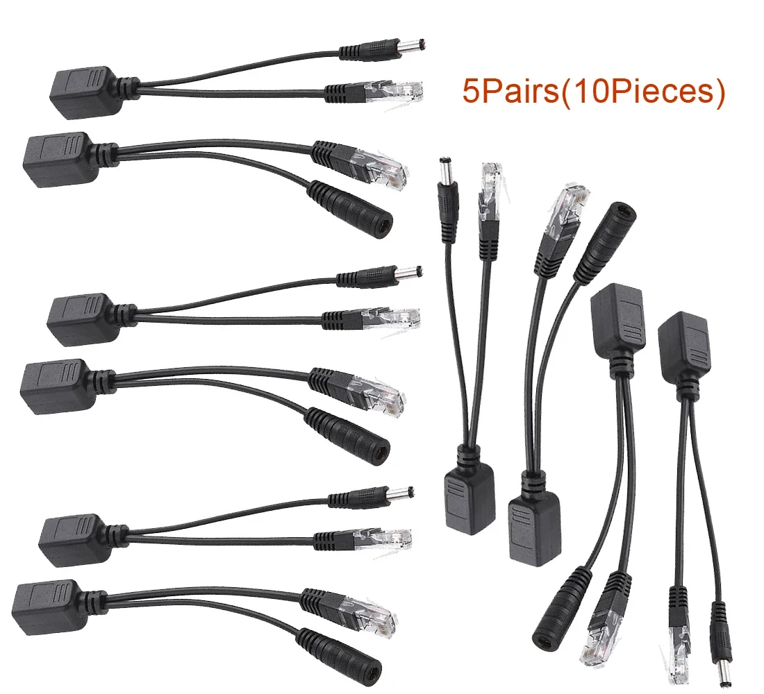 POE Adapter cable RJ45 Injector Splitter Kit Tape Screened Passive Power Over Ethernet12-36v Synthesizer Separator Combiner
POE Adapter cable RJ45 Injector Splitter Kit Tape Screened Passive Power Over Ethernet12-36v Synthesizer Separator Combiner