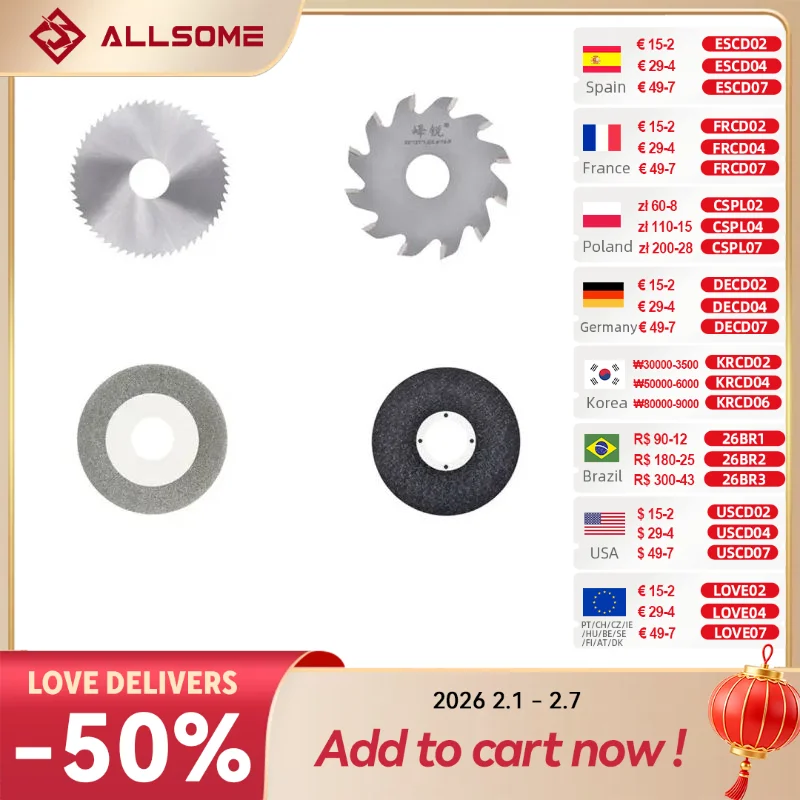 ALLSOEM 4 шт. дисковая пила из сплава ручные инструменты для деревообработки мини настольные пилы
ALLSOEM 4 шт. дисковая пила из сплава ручные инструменты для деревообработки мини настольные пилы