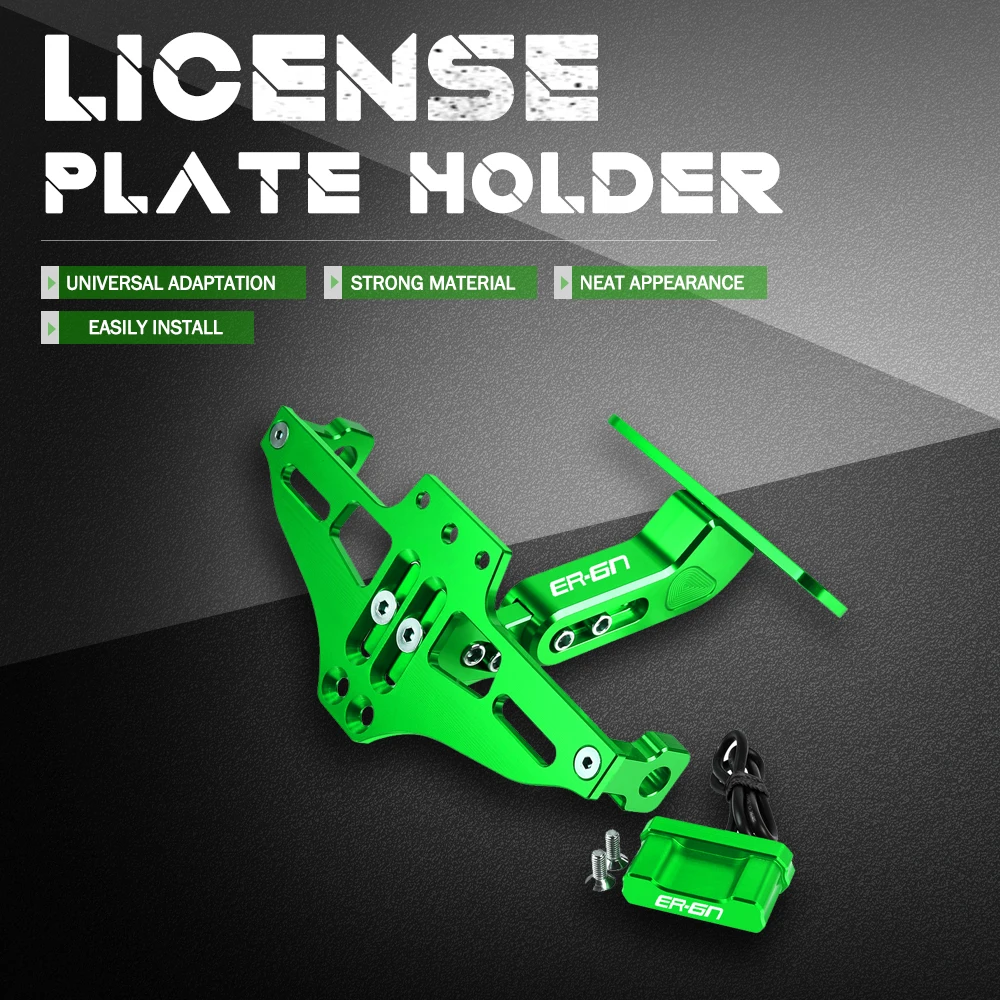 Motorcycle License Plate Bracket Licence Plate Holder LED Turn Signals Light For Kawasaki ER6N ER-6N ER 6 N ER 6N 2005-2023 2020
Motorcycle License Plate Bracket Licence Plate Holder LED Turn Signals Light For Kawasaki ER6N ER-6N ER 6 N ER 6N 2005-2023 2020