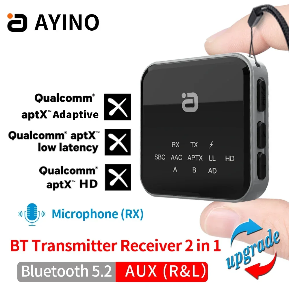 AYINO MR260 2In1 Min Wireless Bluetooth Transmitter Receiver AptX Adaptive Dual Mode 3.5mm Aux Audio Adapter for Car TV/Speaker
AYINO MR260 2In1 Min Wireless Bluetooth Transmitter Receiver AptX Adaptive Dual Mode 3.5mm Aux Audio Adapter for Car TV/Speaker
