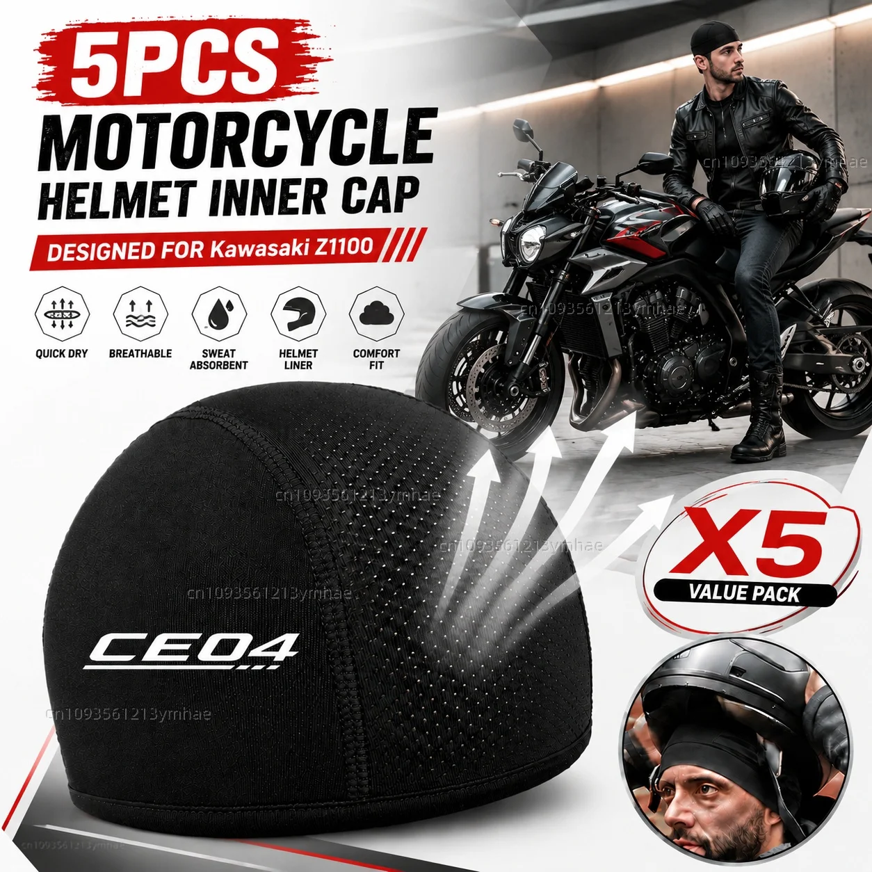 5pcs Motorcycle Helmet Inner Cap Hat Quick Dry Breathable Hat Racing Cap Helmet Liner Cooling Thin Beanie For BMW CE04 2021-2026
5pcs Motorcycle Helmet Inner Cap Hat Quick Dry Breathable Hat Racing Cap Helmet Liner Cooling Thin Beanie For BMW CE04 2021-2026