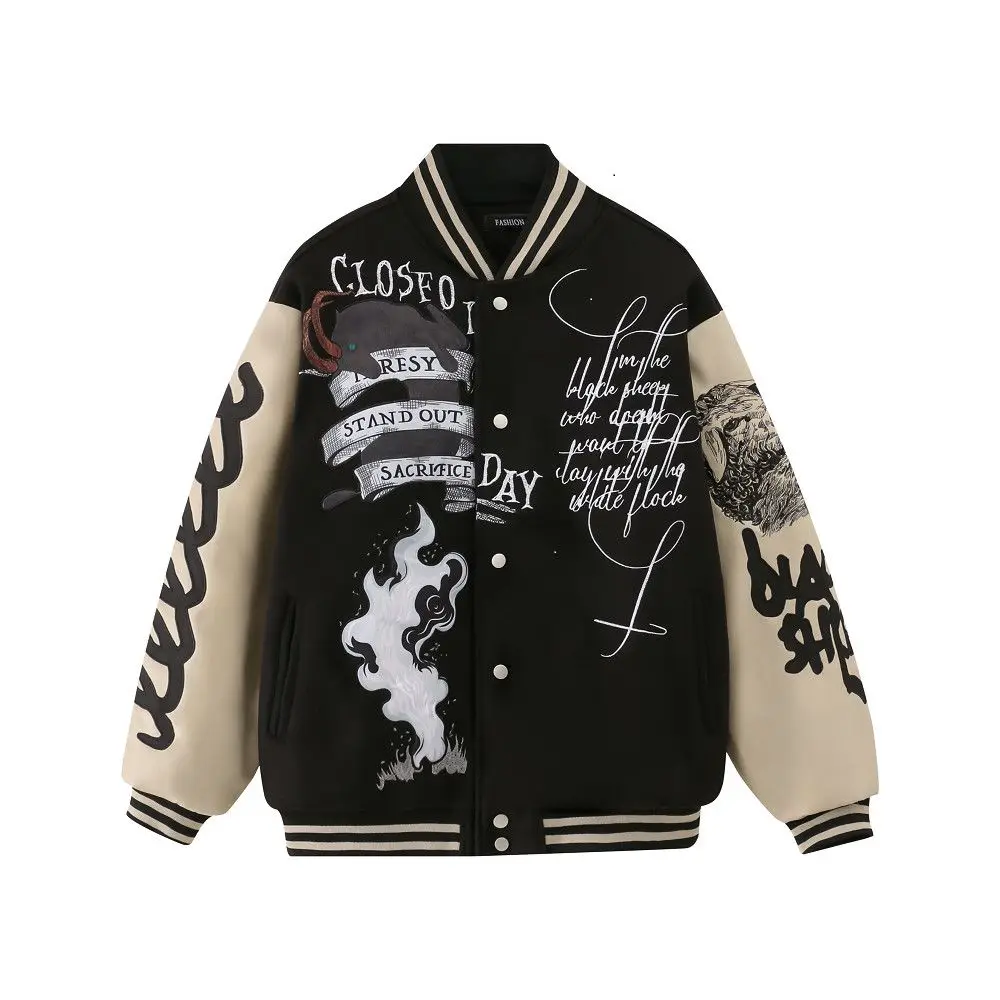 Large Size 300 Pou American Street Sle Goat Patch Embroidered Jaet Men's Women's Autumn Winter Cotton Baseball Coat
Large Size 300 Pou American Street Sle Goat Patch Embroidered Jaet Men's Women's Autumn Winter Cotton Baseball Coat