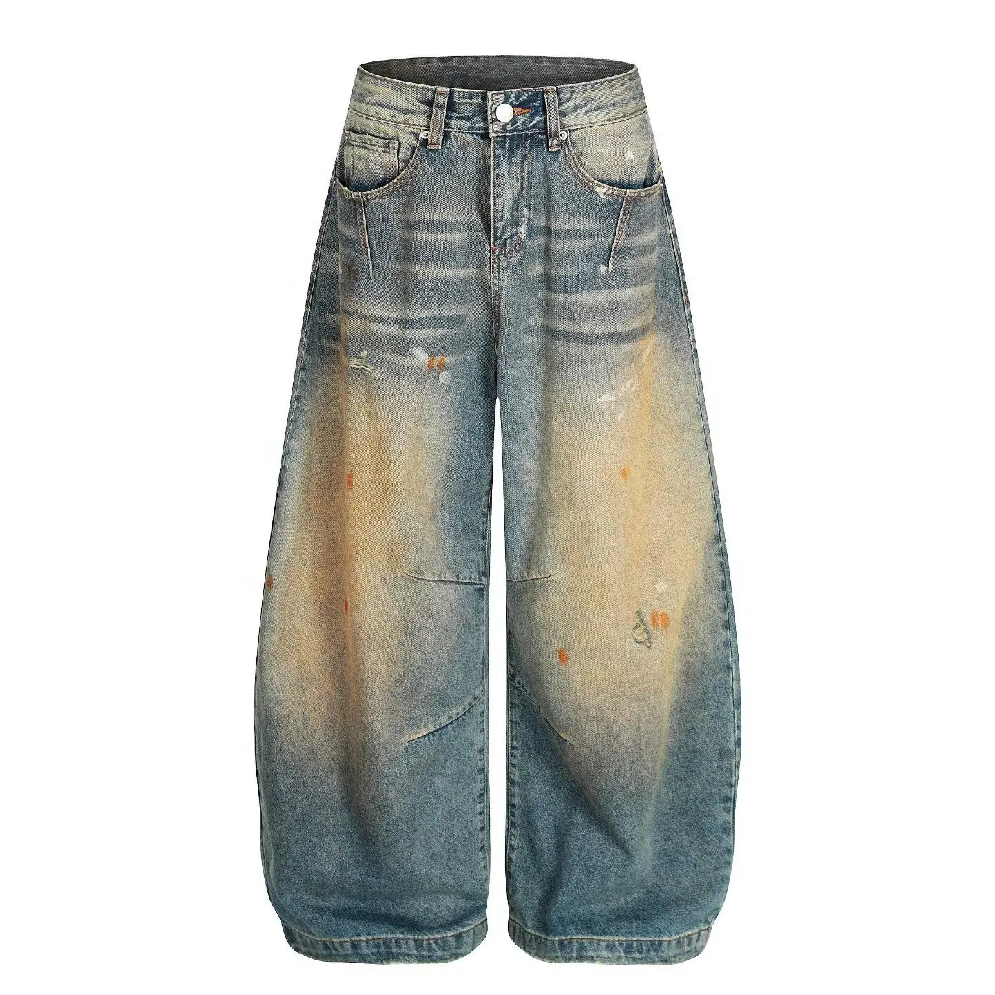 Retro American Washed Design Bend Knife Jeans Men Women Loose Wide Leg Pants Casual Straight Tube Jeans
Retro American Washed Design Bend Knife Jeans Men Women Loose Wide Leg Pants Casual Straight Tube Jeans