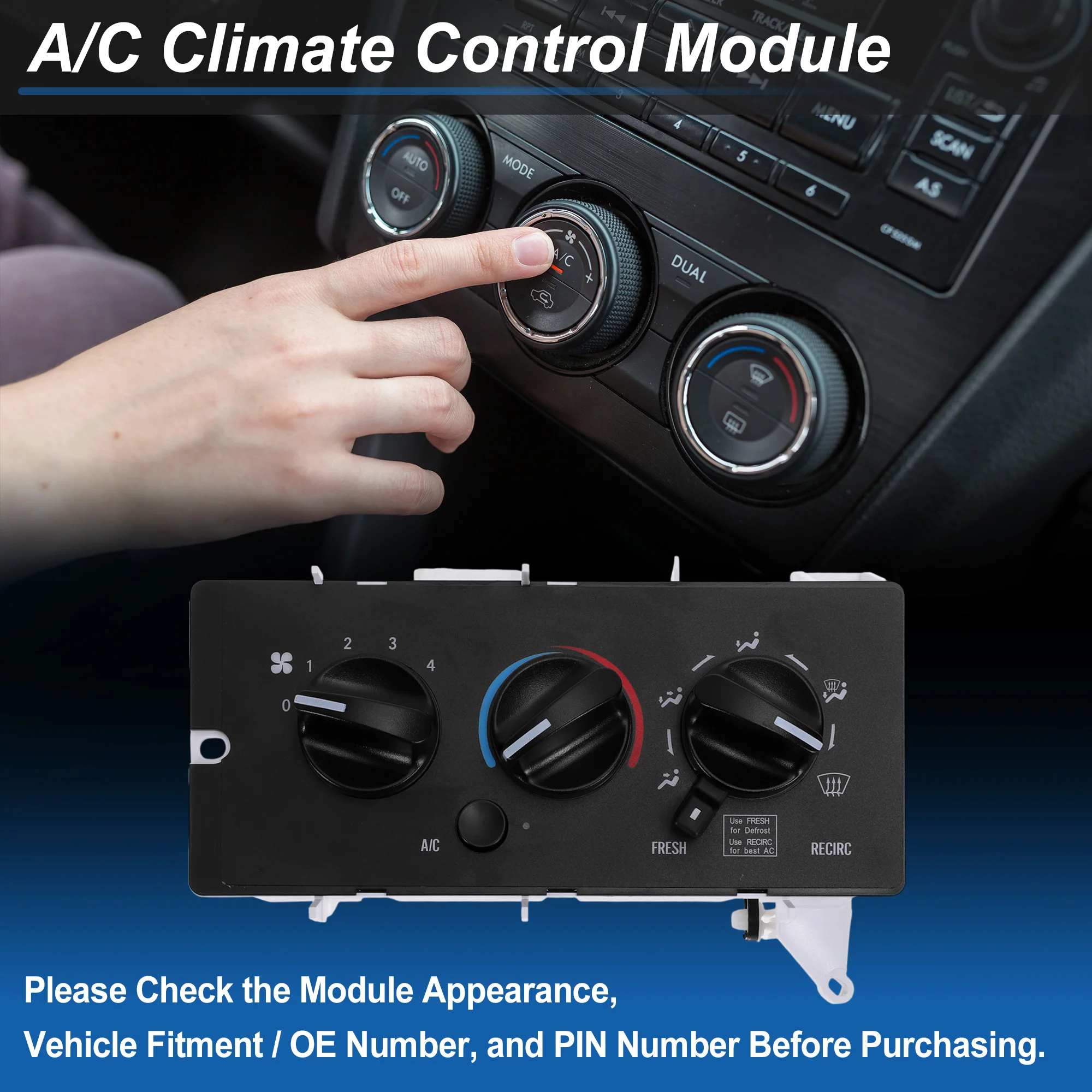 UXCELL A/C Heater Climate Control Switch Module Panel for Mack Ch613 cv713 No.111225
UXCELL A/C Heater Climate Control Switch Module Panel for Mack Ch613 cv713 No.111225