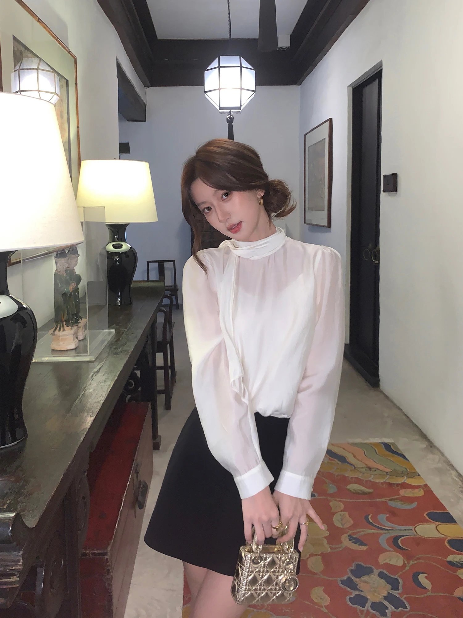 Pusumede Romantic Lacey Tie irt Women Gentle Aosphere Design Bubble Sve Top Casual Sle Long Sve Fem Faion
Pusumede Romantic Lacey Tie irt Women Gentle Aosphere Design Bubble Sve Top Casual Sle Long Sve Fem Faion