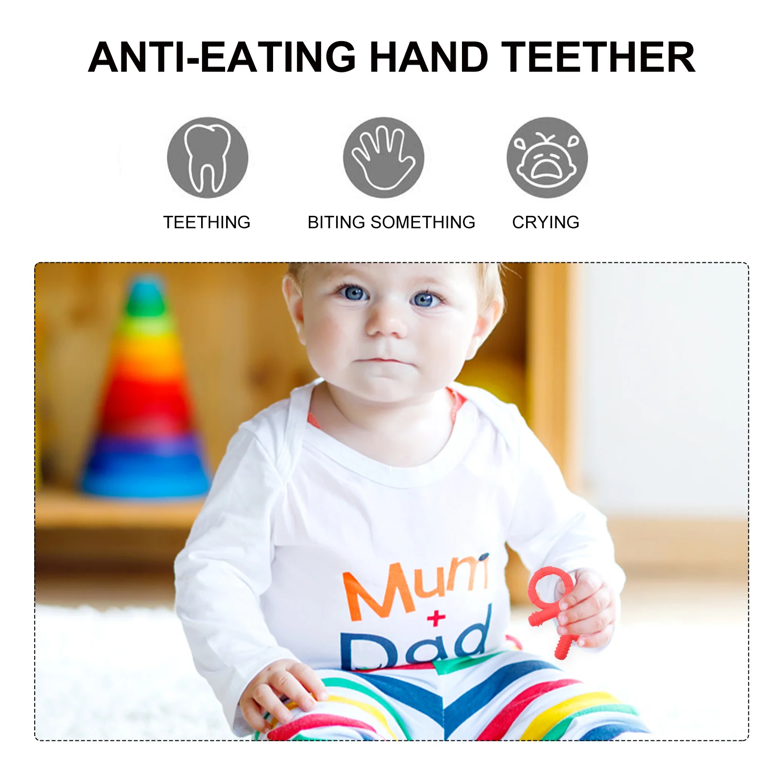 Teether Relieving Teething Pain Soft Handheld Chewable Infant Molar Educational Anti-Drop Chewing Pendant Teething Toy
Teether Relieving Teething Pain Soft Handheld Chewable Infant Molar Educational Anti-Drop Chewing Pendant Teething Toy