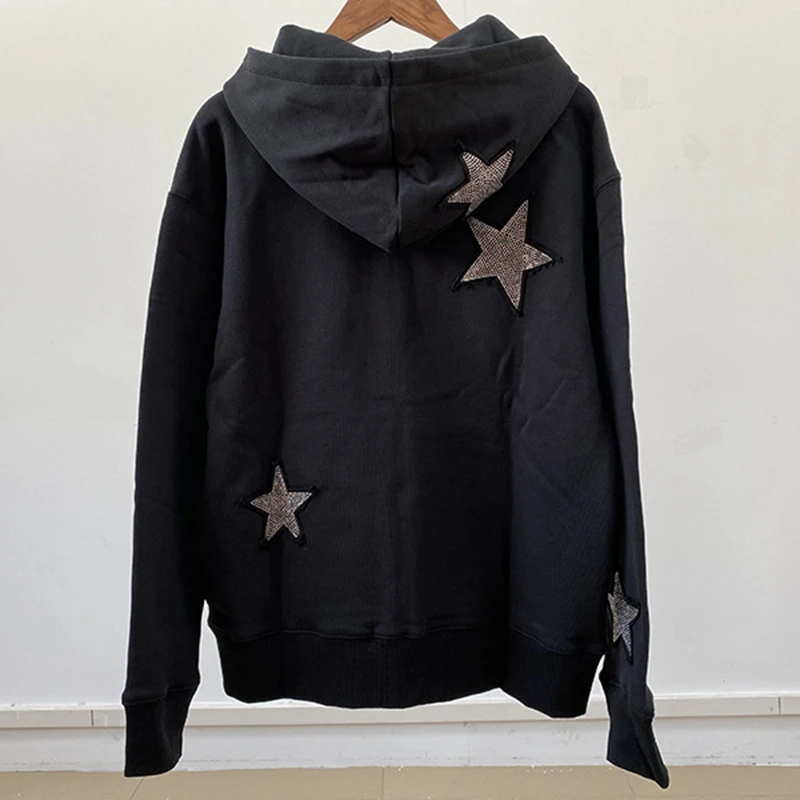 Women's Autumn 2025 Star Hot Diamond Dark Grey Pure Cotton Warm Zipper Hoodie
Women's Autumn 2025 Star Hot Diamond Dark Grey Pure Cotton Warm Zipper Hoodie