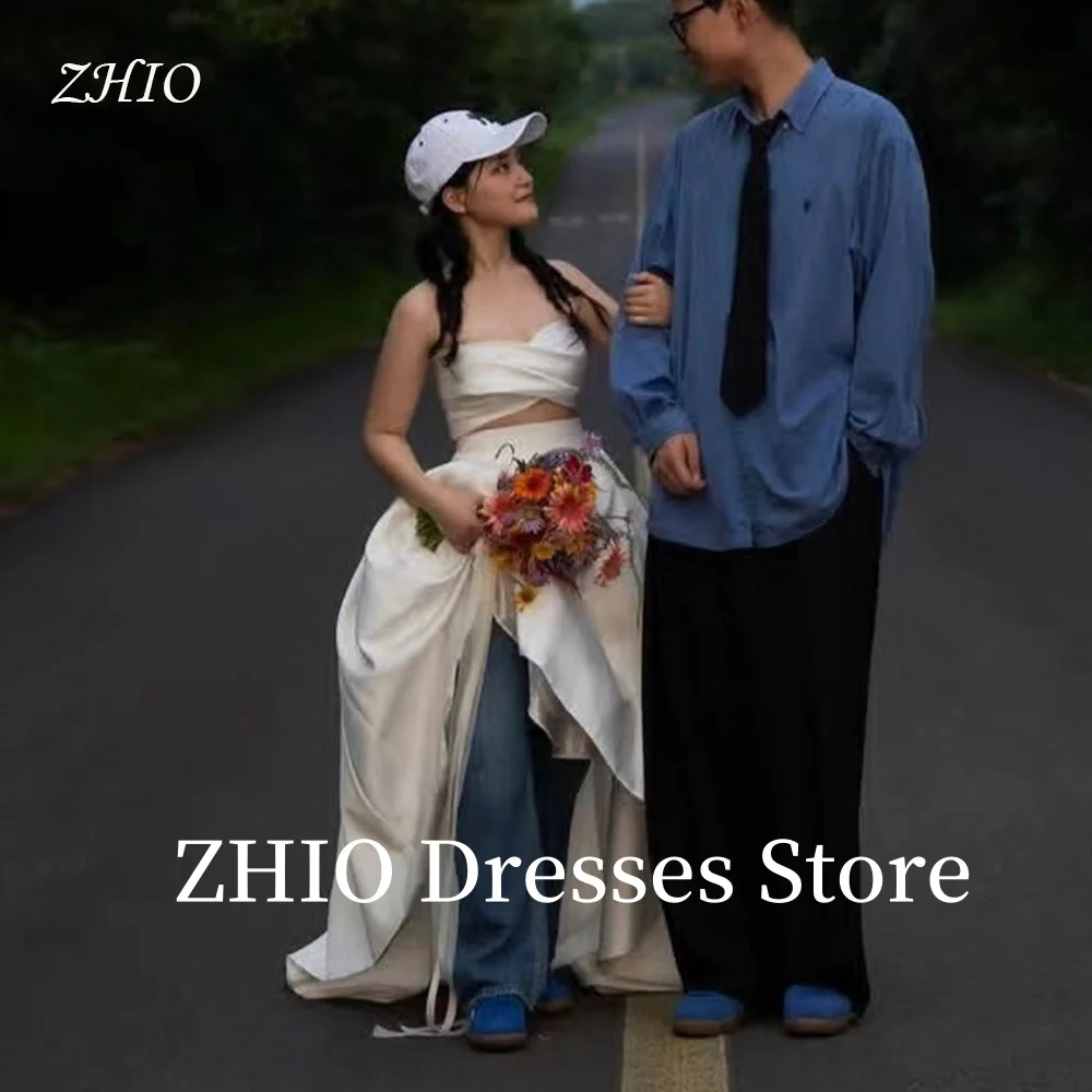 ZHIO Simple Wedding Party Dress 2PCS A-Line Criss Cross Floor Length Sweep Train Bridal Gwon Korea Photo Shoot Customize
ZHIO Simple Wedding Party Dress 2PCS A-Line Criss Cross Floor Length Sweep Train Bridal Gwon Korea Photo Shoot Customize