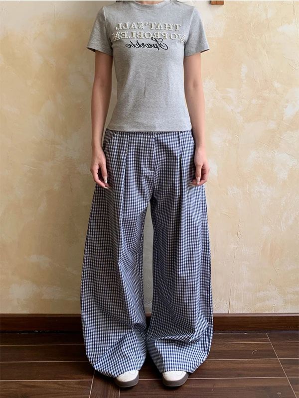 Американские ретро-брюки в синюю клетку, повседневные, свободного прямого кроя, унисекс, новые, уличный стиль, летние, длинные, молодежный тренд
Американские ретро-брюки в синюю клетку, повседневные, свободного прямого кроя, унисекс, новые, уличный стиль, летние, длинные, молодежный тренд