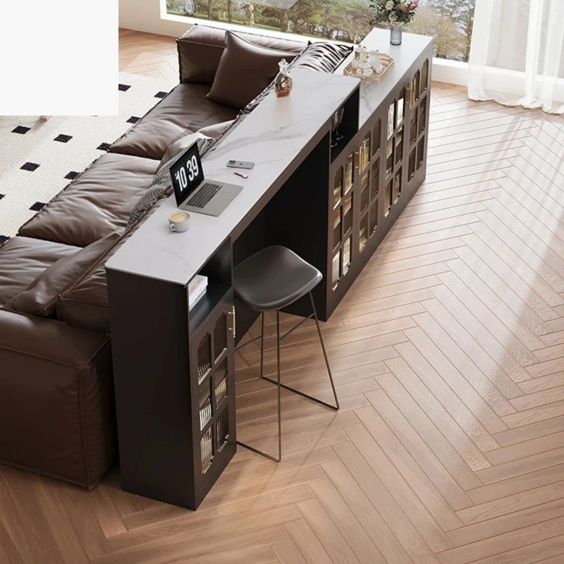 American retro rock slab bar counter dining side cabinet integrated black bar table storage cabinet living room sofa back mounta
American retro rock slab bar counter dining side cabinet integrated black bar table storage cabinet living room sofa back mounta