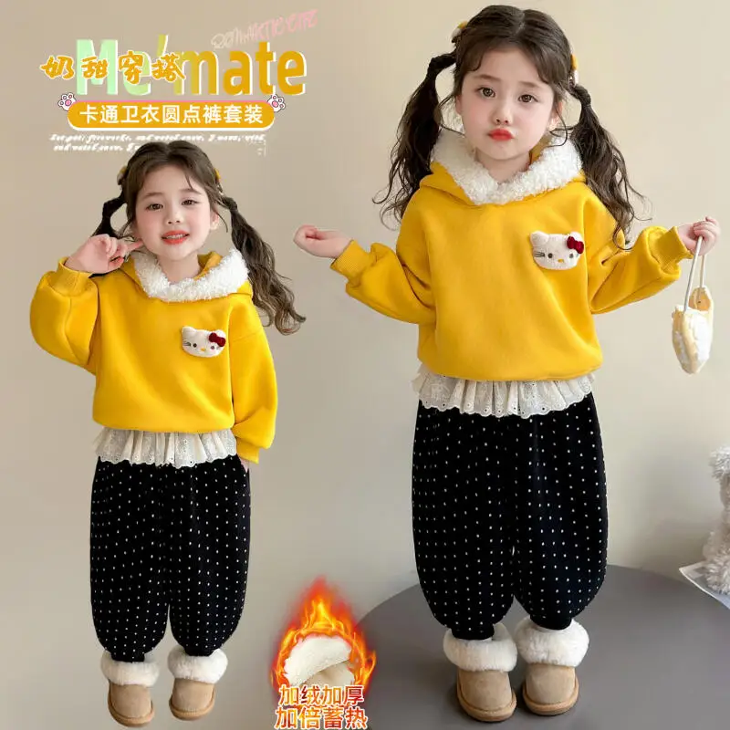 Girls' Kawaii Thick Sweatshirt 2Pcs Autumn Winter 2025 New Children's Cartoon Anime Warm Hoodie Sweet Casual Set Comfort Clothe
Girls' Kawaii Thick Sweatshirt 2Pcs Autumn Winter 2025 New Children's Cartoon Anime Warm Hoodie Sweet Casual Set Comfort Clothe