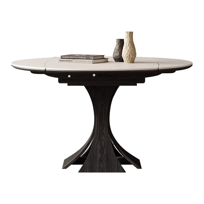 French retro solid wood retractablesmall apartment medium and style square and round dual-purpose folding round dining table
French retro solid wood retractablesmall apartment medium and style square and round dual-purpose folding round dining table