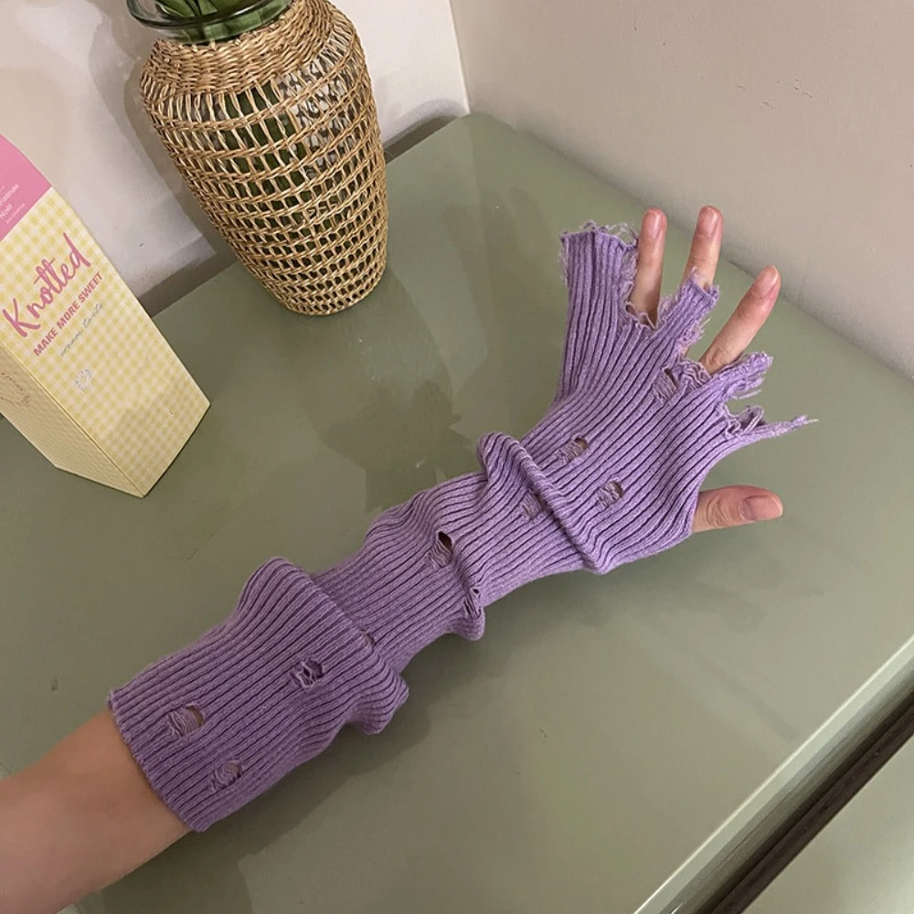Fashion Elastic Subculture Gloves Wrist Cuffs Hollow out Y2K Fingerless Oversleeve Punk Colorful Ripped Knitted Sleeves Lolita
Fashion Elastic Subculture Gloves Wrist Cuffs Hollow out Y2K Fingerless Oversleeve Punk Colorful Ripped Knitted Sleeves Lolita