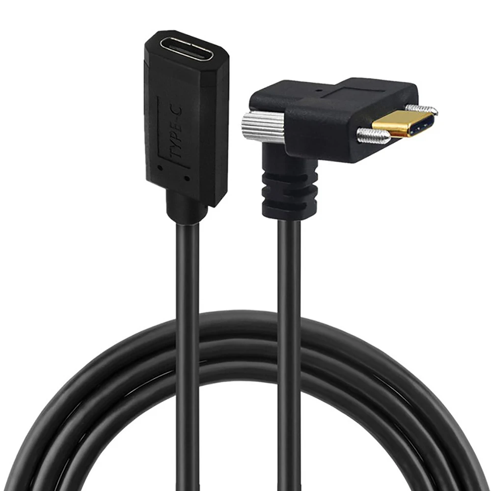 Screw Locking USB C male to female Extension cable 90 degree up angle 10Gbps 5A Data Charge USB C to USB C extension Cable
Screw Locking USB C male to female Extension cable 90 degree up angle 10Gbps 5A Data Charge USB C to USB C extension Cable
