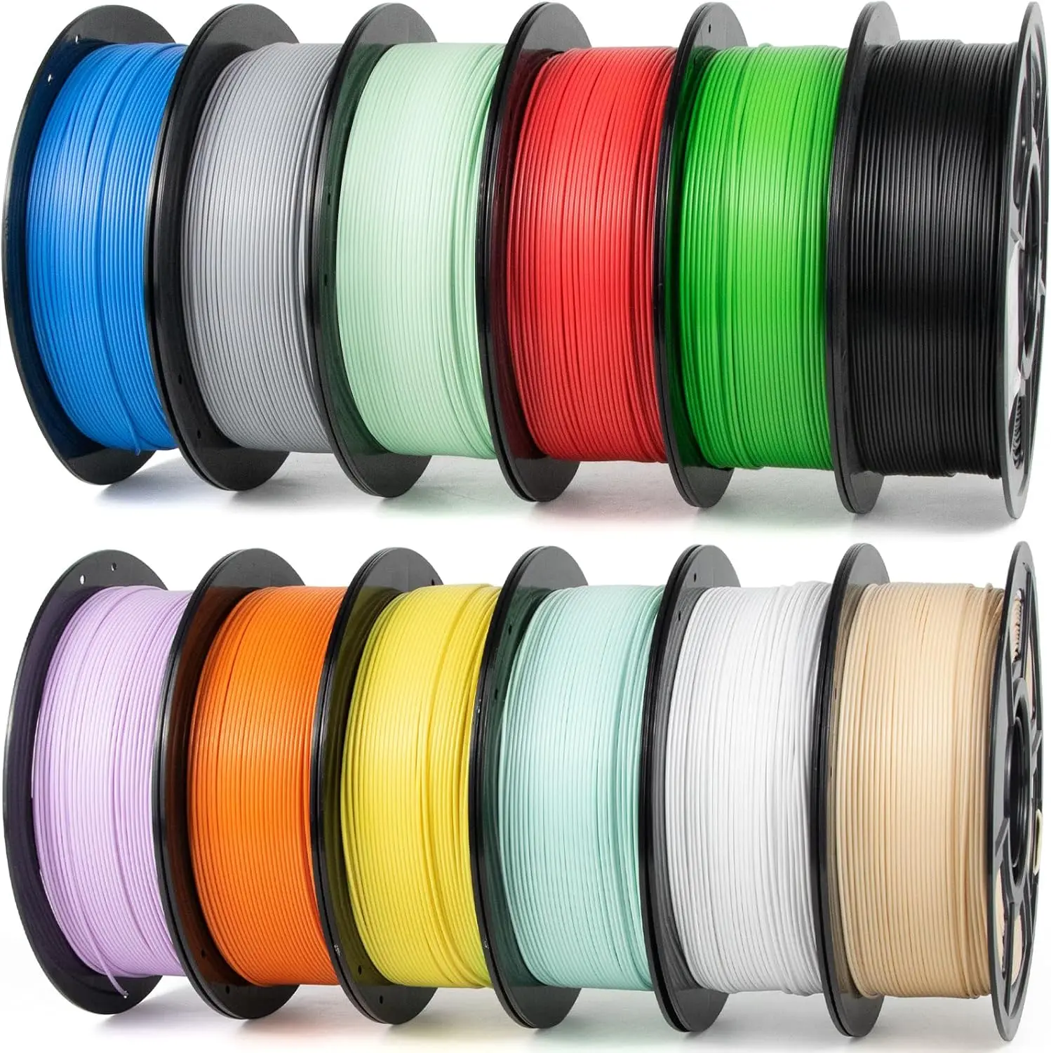 12KG Rapid PLA Filament 1.75mm ±0.02mm, 12 Colors Bundle for High-Speed 3D Printing
12KG Rapid PLA Filament 1.75mm ±0.02mm, 12 Colors Bundle for High-Speed 3D Printing