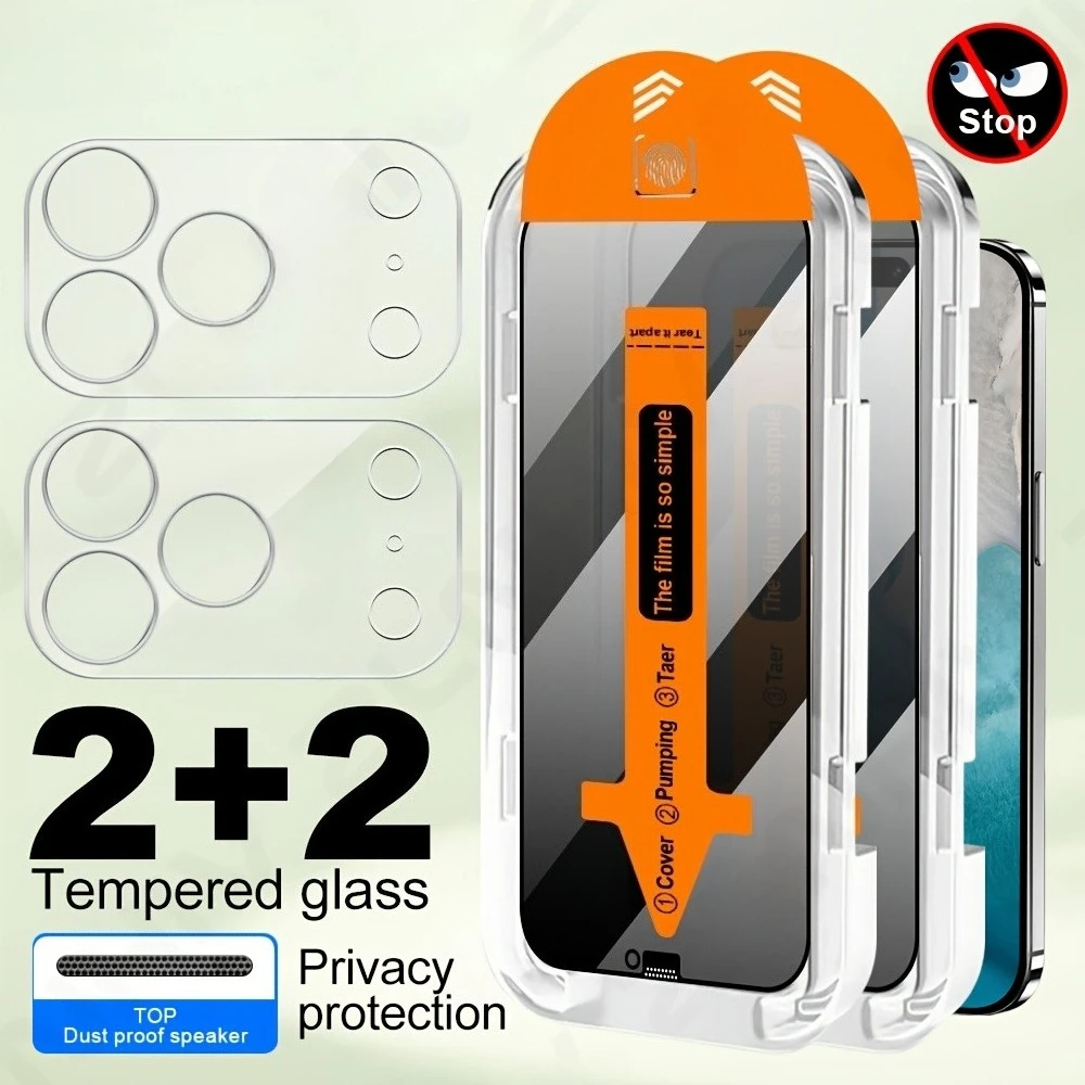 4-in-1 Anti Spy Tempered Glass for iPhone 17 16 15 14 Pro Max Air 16e Camera Lens Protector for iPhone 13 12 11 Pro 15 14 Plus
4-in-1 Anti Spy Tempered Glass for iPhone 17 16 15 14 Pro Max Air 16e Camera Lens Protector for iPhone 13 12 11 Pro 15 14 Plus