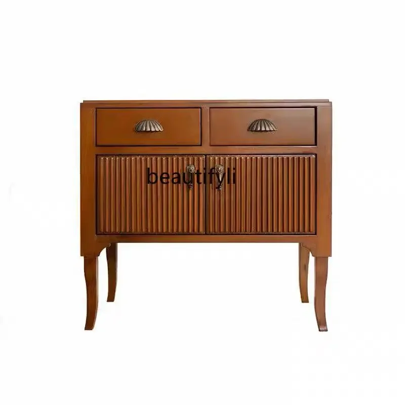 02American country solid wood bedside table/medieval style storage designer bedside table 
02American country solid wood bedside table/medieval style storage designer bedside table