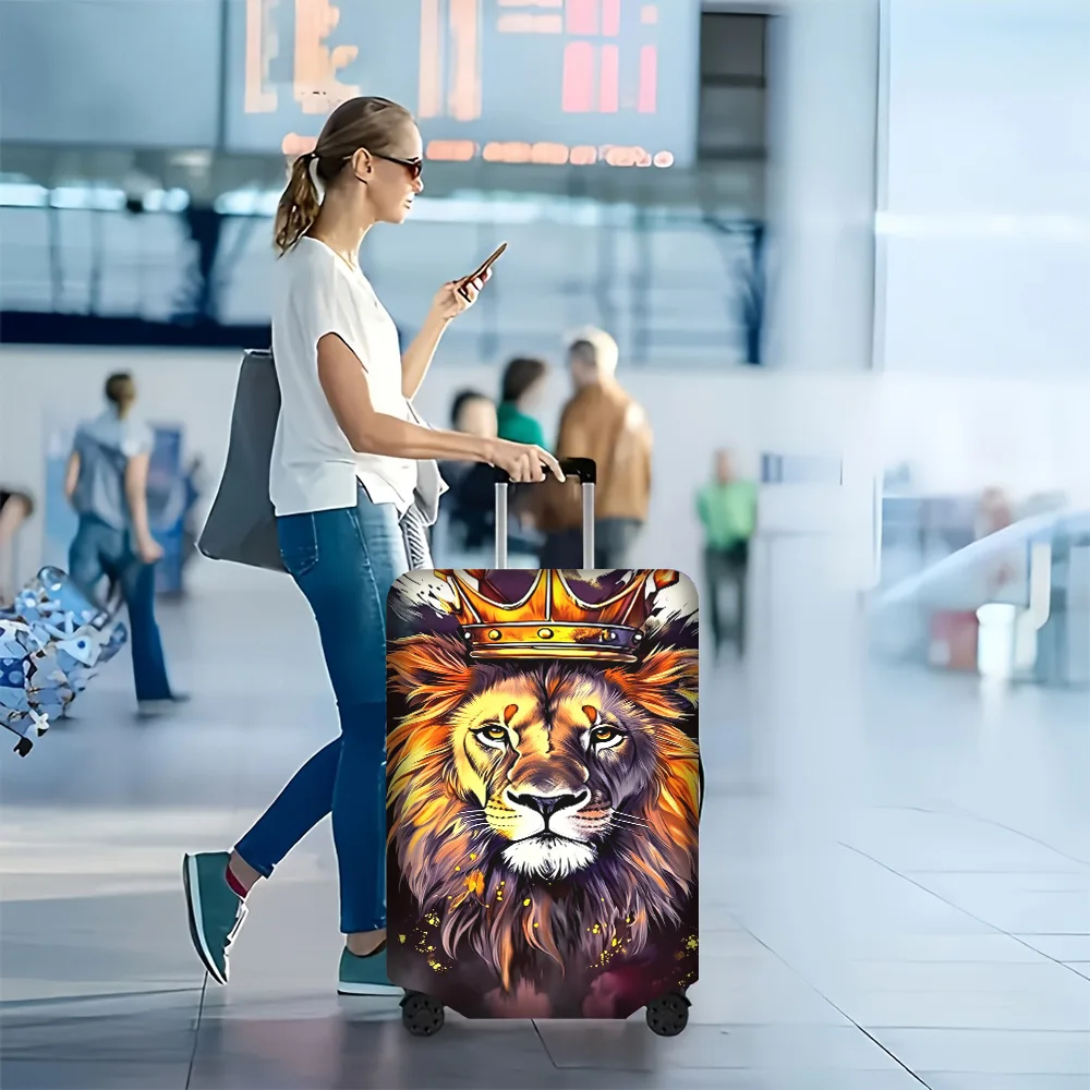 1-Piece Lion Pattern luggage cover for luggage sizes 18-32; dust and elastic travel accessory in vibrant fiery hues and royal
1-Piece Lion Pattern luggage cover for luggage sizes 18-32; dust and elastic travel accessory in vibrant fiery hues and royal