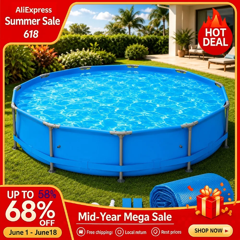 Family Backyard Frame Pool Set w/ Heavy Duty PVC, 3 Stoppers & Drain Valve Custom
Family Backyard Frame Pool Set w/ Heavy Duty PVC, 3 Stoppers & Drain Valve Custom