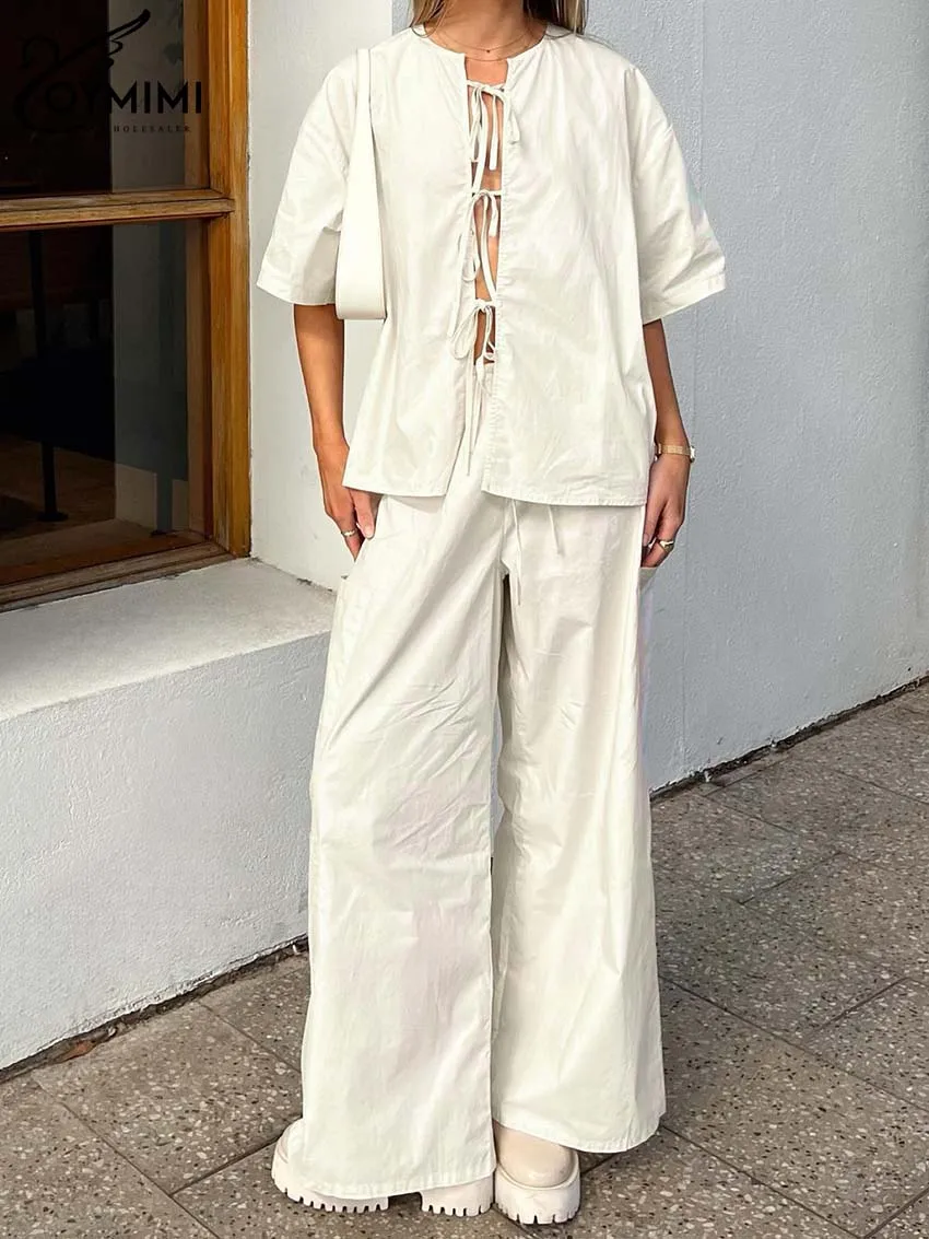 Oymimi Casual Beige Cotton Two Piece Set For Women Elegant O-Neck Half Sleeve Shirts And High Waist Simple Straight Pants Sets
Oymimi Casual Beige Cotton Two Piece Set For Women Elegant O-Neck Half Sleeve Shirts And High Waist Simple Straight Pants Sets