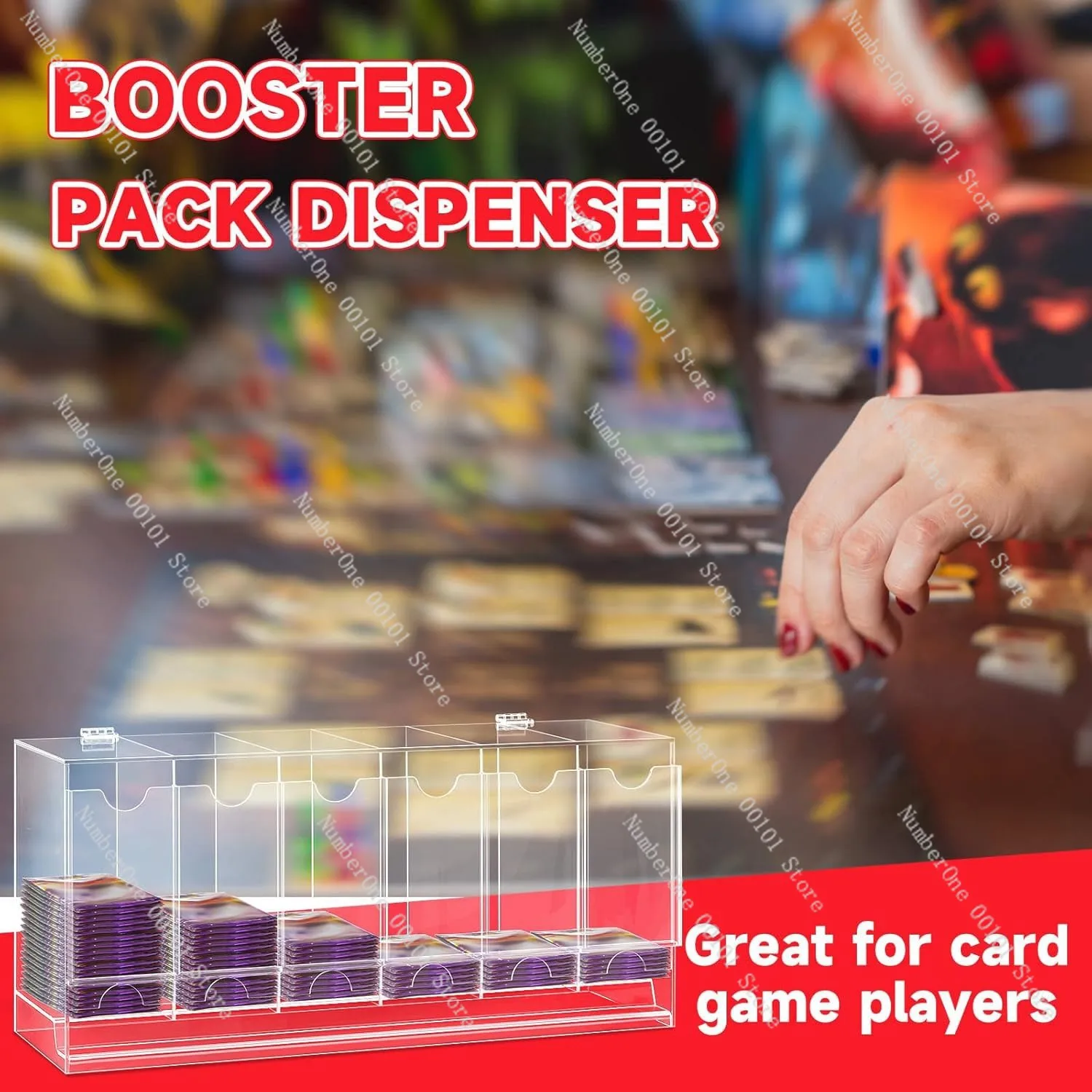 Three-slot acrylic dispenser, card display box, storage box, compatible with a variety of cards
Three-slot acrylic dispenser, card display box, storage box, compatible with a variety of cards