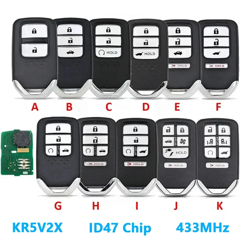 KR5V2X For Honda Accord Piot CR-V Civic HRV 2016 2017 2018 2019 2020 433MHz ID47 Chip 2/3/4/5/6/7B Smart Car Remote Key
KR5V2X For Honda Accord Piot CR-V Civic HRV 2016 2017 2018 2019 2020 433MHz ID47 Chip 2/3/4/5/6/7B Smart Car Remote Key