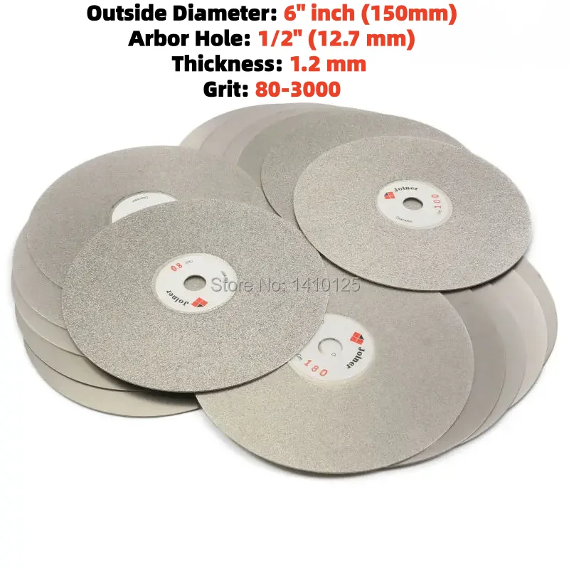10PCS 6" inch Grit 80-3000 Coarse To Fine Diamond Grinding Disc Coated Flat Lap Disk Abrasive Wheel Lapidary Tools Gemstone Rock
10PCS 6" inch Grit 80-3000 Coarse To Fine Diamond Grinding Disc Coated Flat Lap Disk Abrasive Wheel Lapidary Tools Gemstone Rock