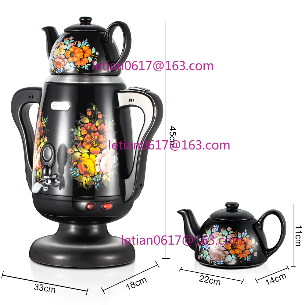 Electric Tea Maker 1800 Watts Fast Heating Ceramic Material Cooper Faucet Large Capacity Tea and Boiling Water
Electric Tea Maker 1800 Watts Fast Heating Ceramic Material Cooper Faucet Large Capacity Tea and Boiling Water