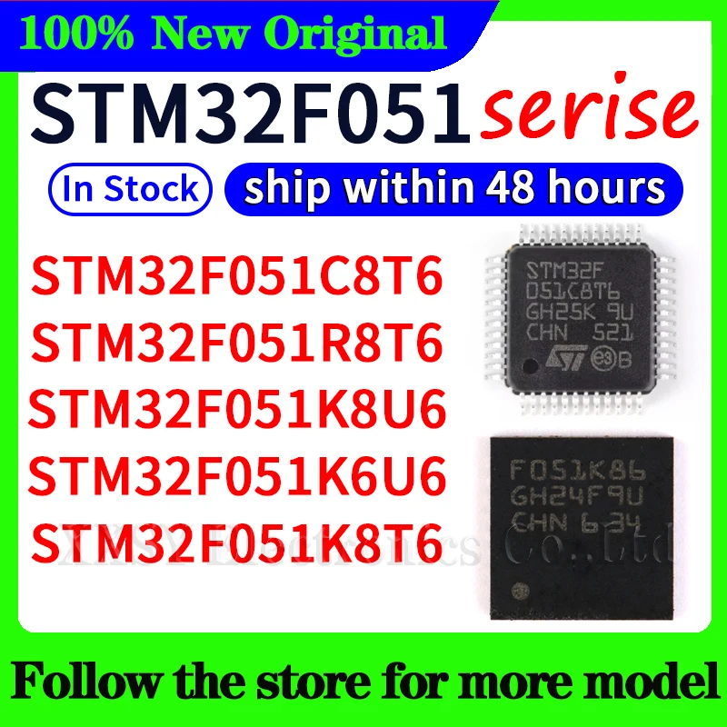 STM32F051C8T6 STM32F051R8T6 STM32F051K8U6 STM32F051K6U6 STM32F051K8T6 High quality New
STM32F051C8T6 STM32F051R8T6 STM32F051K8U6 STM32F051K6U6 STM32F051K8T6 High quality New