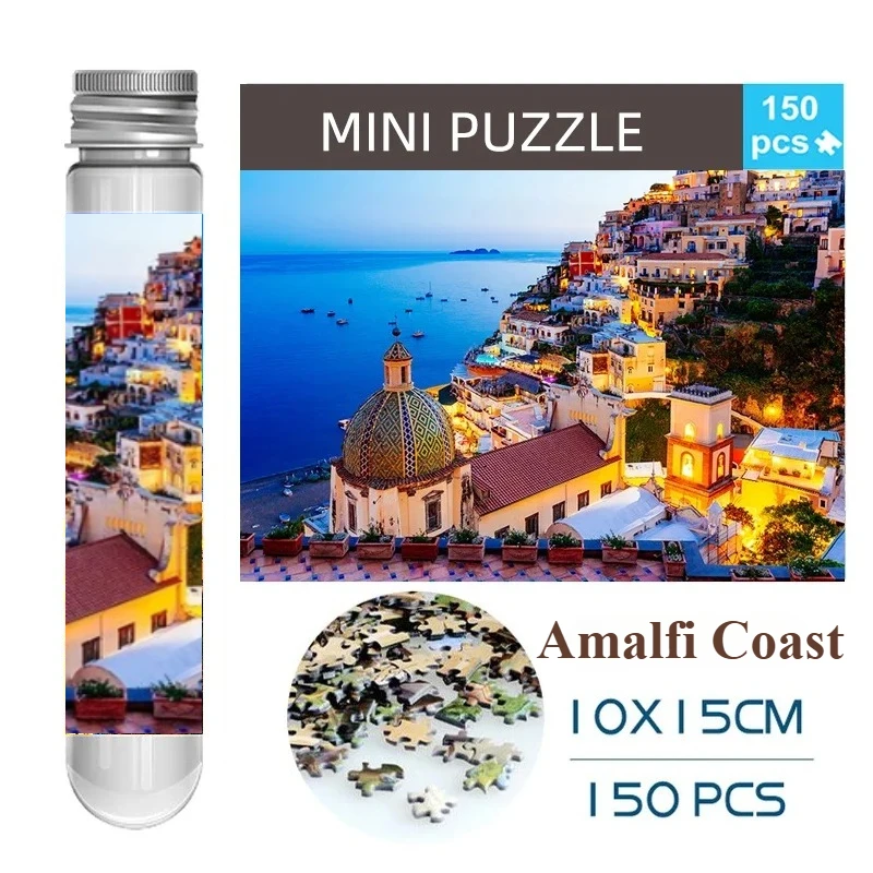 150PCS Mini Test Tube Jigsaw Puzzles Amalfi Coast Decompression Toy Puzzle Game Decoration
150PCS Mini Test Tube Jigsaw Puzzles Amalfi Coast Decompression Toy Puzzle Game Decoration