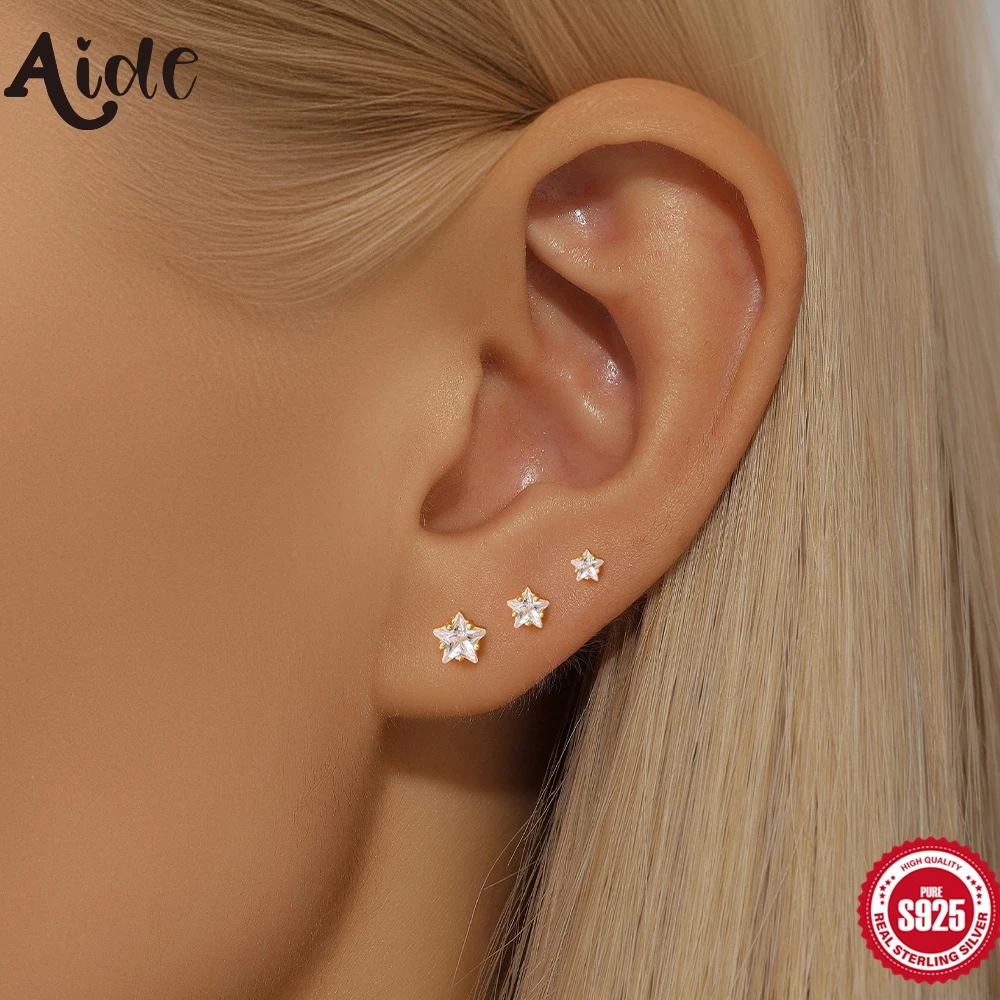 Aide 3pcs Star Triangle Zircons 925 Sterling Silver Stud Earrings Set for Women Girls Creative DIY Handmake Piercing Jewelry Set
Aide 3pcs Star Triangle Zircons 925 Sterling Silver Stud Earrings Set for Women Girls Creative DIY Handmake Piercing Jewelry Set