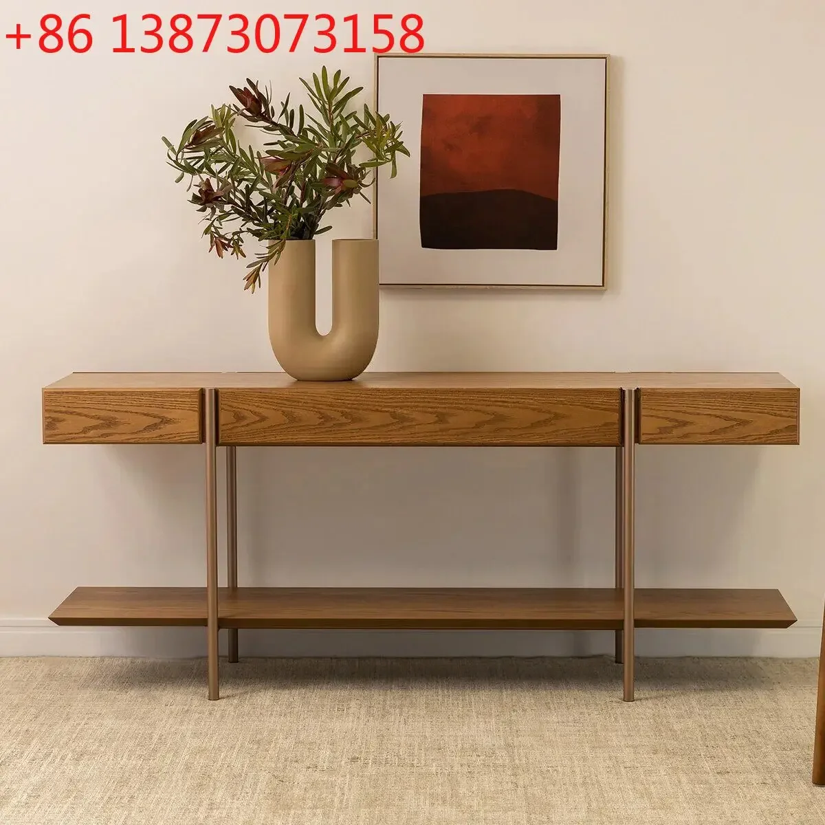 Modern simple solid wood floor-to-ceiling shelf designer creative entrance cabinet household living room bookshelf
Modern simple solid wood floor-to-ceiling shelf designer creative entrance cabinet household living room bookshelf