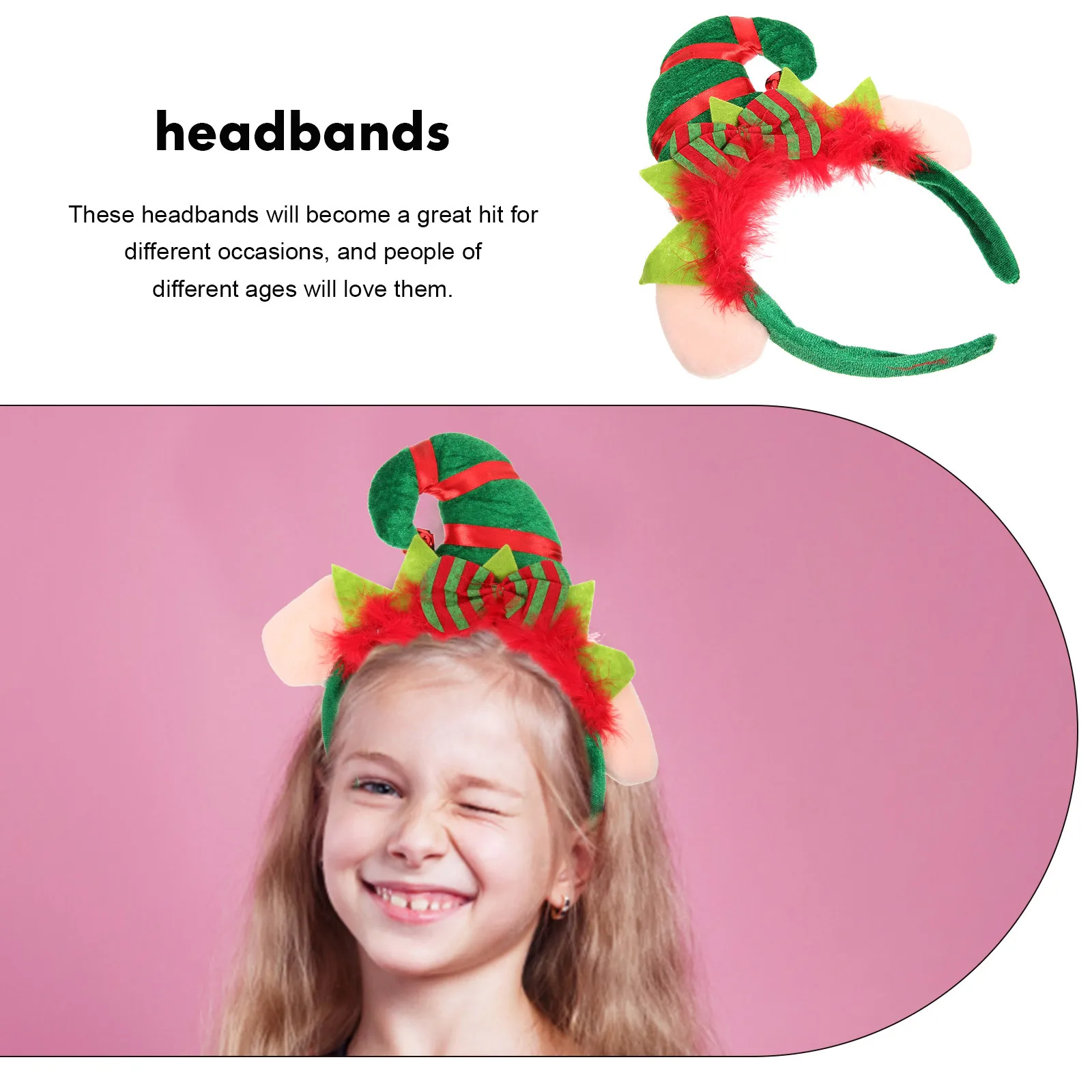 Headwrap Christmas Headband Lightweight Durable Material Bells Hair Band Festive Hair Accessories Party Favor Costume
Headwrap Christmas Headband Lightweight Durable Material Bells Hair Band Festive Hair Accessories Party Favor Costume