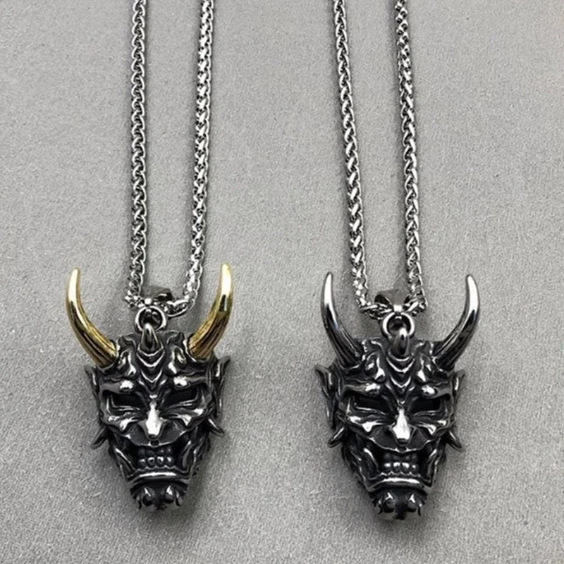 Готический гном Хання, маска призрачного черепа, кулон, аксессуары, ювелирные изделия в стиле ретро, подарочное ожерелье, маски самурая, дьявола, шейная цепочка для друга 
Готический гном Хання, маска призрачного черепа, кулон, аксессуары, ювелирные изделия в стиле ретро, подарочное ожерелье, маски самурая, дьявола, шейная цепочка для друга