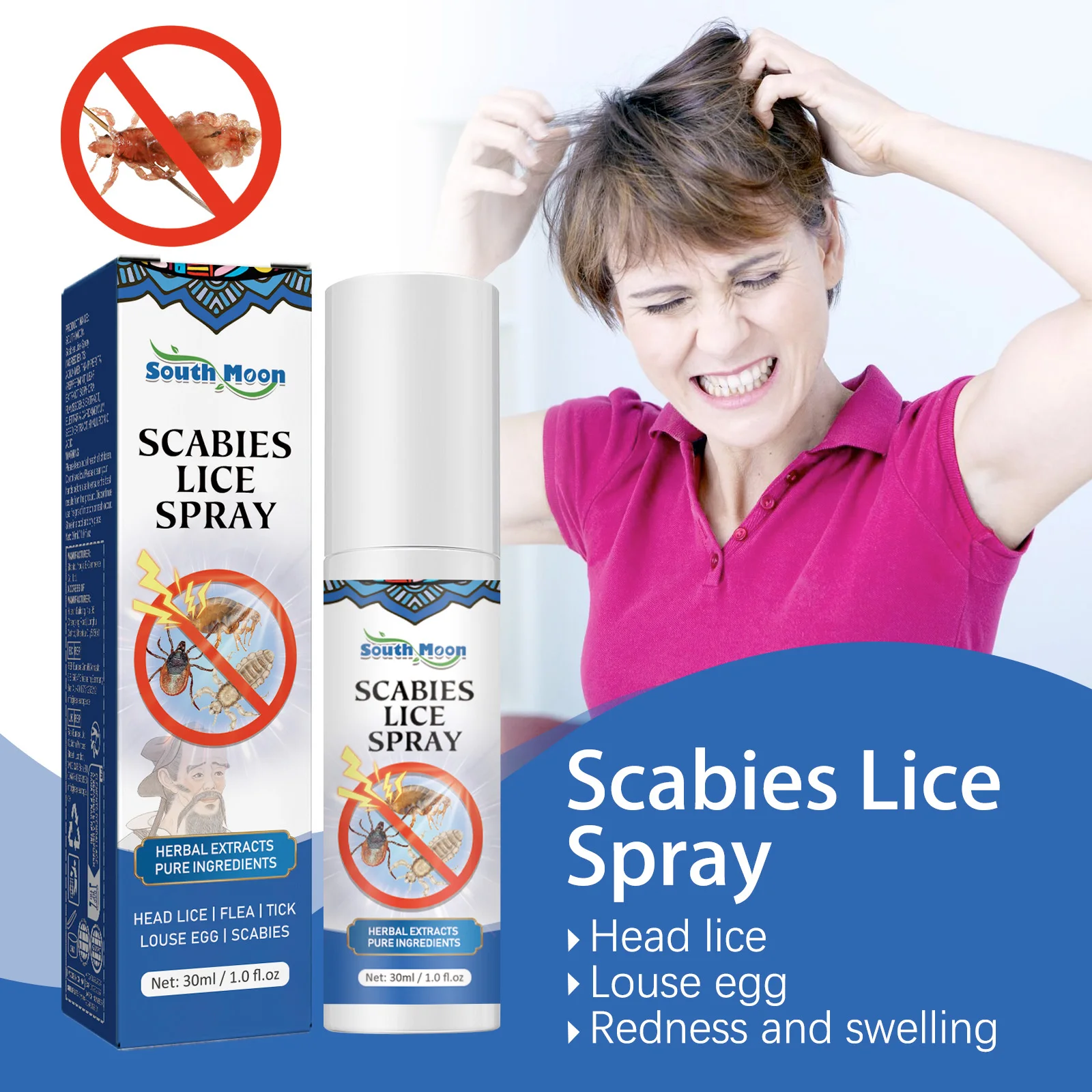 Lice Removal Spray Natural Ingredients Deeply Clean Hair Roots Scalp Cleaning Anti-Lice Hair Scalp Care Product Travel Packing
Lice Removal Spray Natural Ingredients Deeply Clean Hair Roots Scalp Cleaning Anti-Lice Hair Scalp Care Product Travel Packing