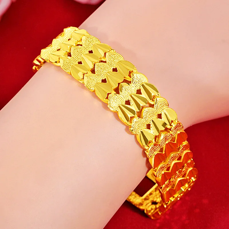 Женская двухрядная цепочка для часов в форме сердца из 24-каратного золота (AU999) | Граненые сердечки, филигранные мотивы лозы с акцентами из розового кварца.
Женская двухрядная цепочка для часов в форме сердца из 24-каратного золота (AU999) | Граненые сердечки, филигранные мотивы лозы с акцентами из розового кварца.