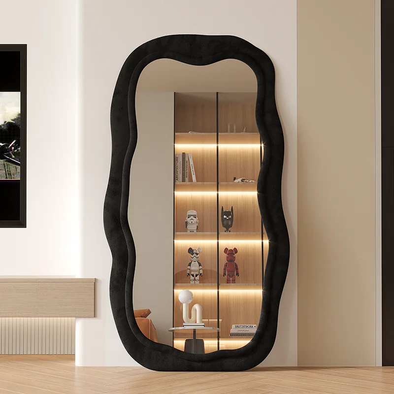 Wavy Minimalist Standing Mirror Nordic Frame Art Floor Abnormity Funky Mirror Light Luxury Modern Cloud Espelhos Home Products
Wavy Minimalist Standing Mirror Nordic Frame Art Floor Abnormity Funky Mirror Light Luxury Modern Cloud Espelhos Home Products