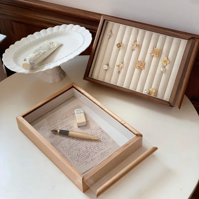 Walnut Finish Wooden Jewelry Tray Earring Ring Necklace Organizer Multi-layer Display Case for Bracelets Dresser Storage Box
Walnut Finish Wooden Jewelry Tray Earring Ring Necklace Organizer Multi-layer Display Case for Bracelets Dresser Storage Box